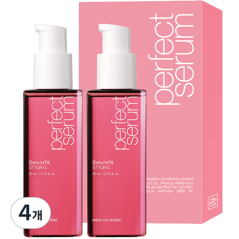 미쟝센 퍼펙트 스타일링 헤어 세럼 7X 2p, 160ml, 4개