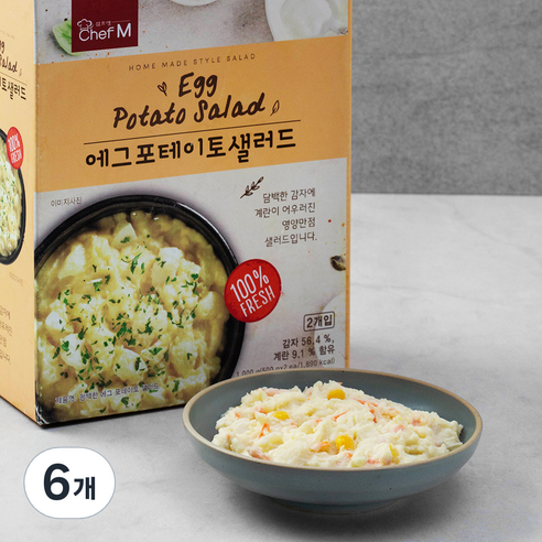 쉐프엠 에그포테이토 샐러드, 500g, 6개