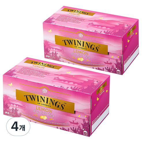 트와이닝 레몬 보이차, 2g, 25개입, 4개