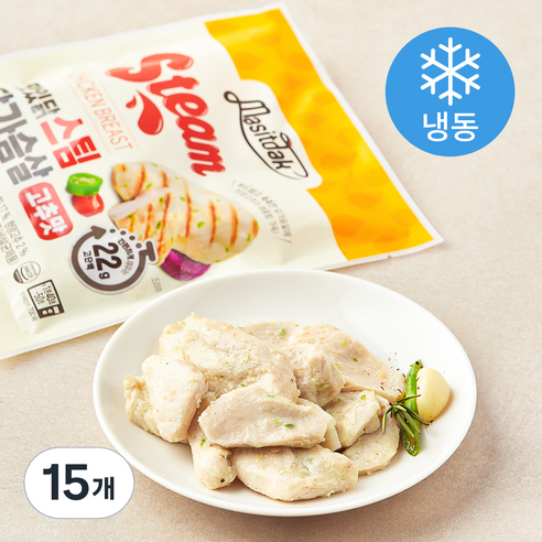 맛있닭 스팀 닭가슴살 고추맛 (냉동), 100g, 15개, 1개입