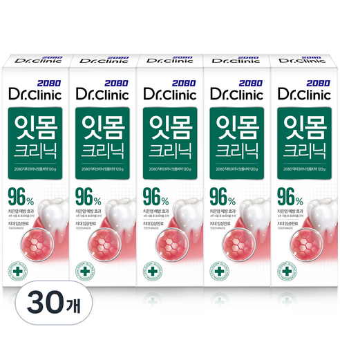 2080 닥터크리닉 잇몸치약, 140g, 30개