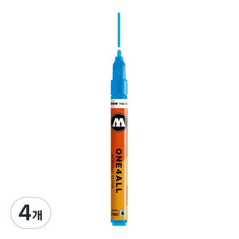 모로토우 원포올 아크릴마카 2mm 127HS 161 shock blue middle, 1색, 4개