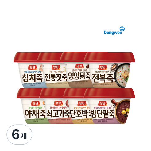 양반 참치죽, 285g, 6개