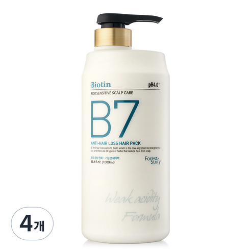 포레스트스토리 B7 약산성 탈모 헤어팩, 1000ml, 4개