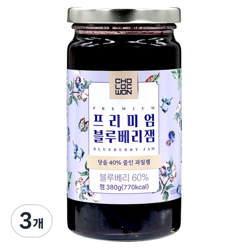 초록원 프리미엄 블루베리잼, 380g, 3개