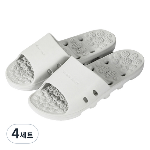 언헤브 패션 지압 슬리퍼 260, 03 그레이, 4세트