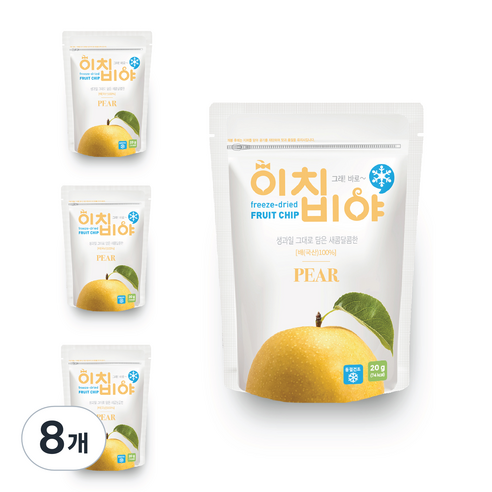 이치비야 동결건조 과일칩, 15g, 8개, 배