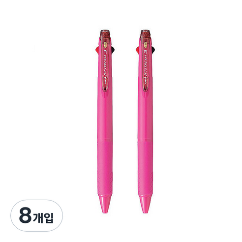 제트스트림 3색볼펜 0.38mm, 로즈핑크, 8개입
