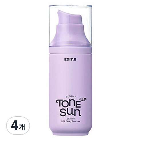 에딧비 선데이 톤업 선 세럼 SPF50 PA++++, 4개, 55ml