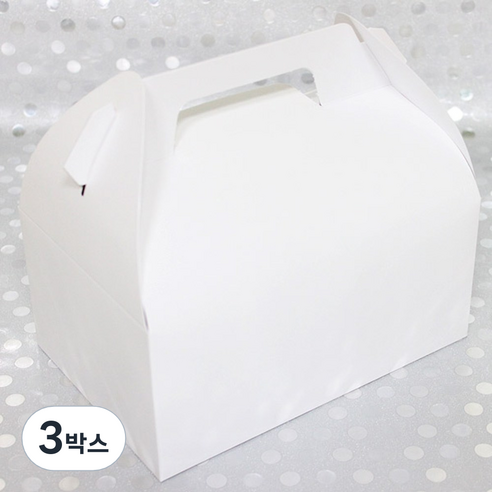 조각케익 돌떡박스 - 화이트 대, 3박스