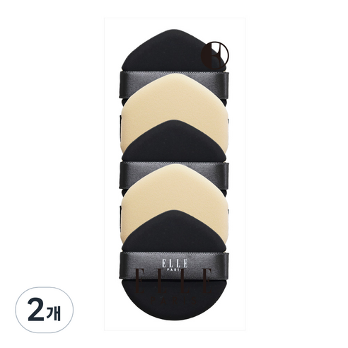 ELLE PARIS 국내산 벨벳 쿠션퍼프 5p, 2개, 무향