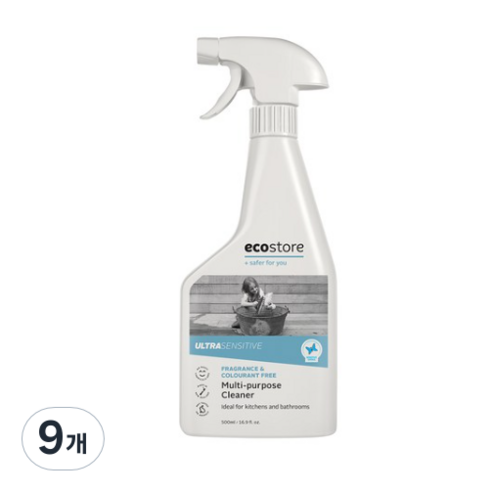 에코스토어 다목적 크리너 울트라 센서티브 무향, 500ml, 9개