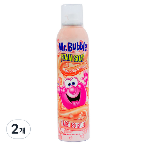 미스터버블 피치샤벳 폼솝, 236ml, 2개
