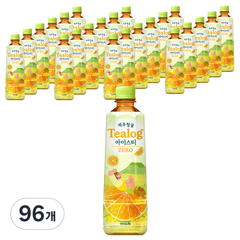 티로그 제주청귤 아이스티 녹차 제로, 500ml, 96개