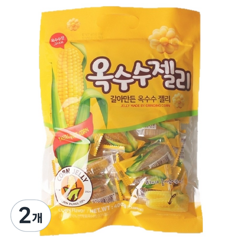 갈아만든 옥수수젤리, 400g, 2개