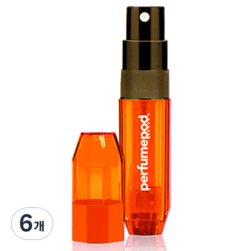 트라발로 퍼퓸팟 아이스 펌핑식 충전 휴대용 향수공병 5ml, 오렌지, 6개
