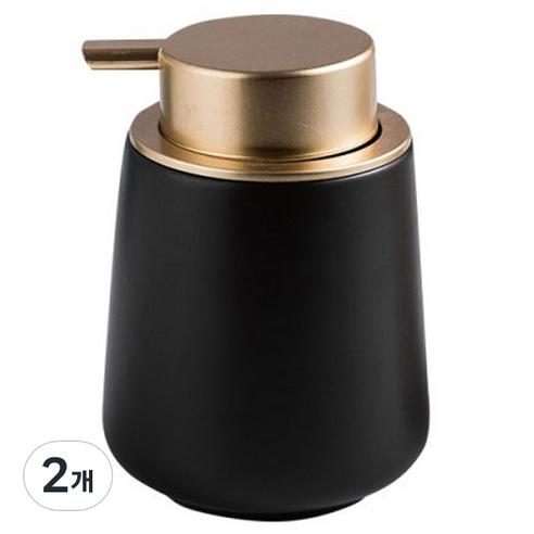 더자카 다용도 세라믹 디스펜서 400ml, 블랙, 2개