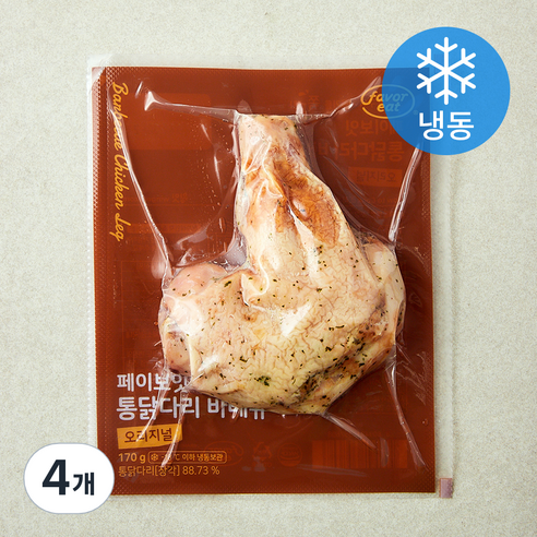페이보잇 통닭다리 바베큐 오리지널 (냉동), 170g, 4개