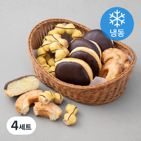 디엔비 도넛 멀티팩 B타입 12개 (냉동), 660g, 4세트