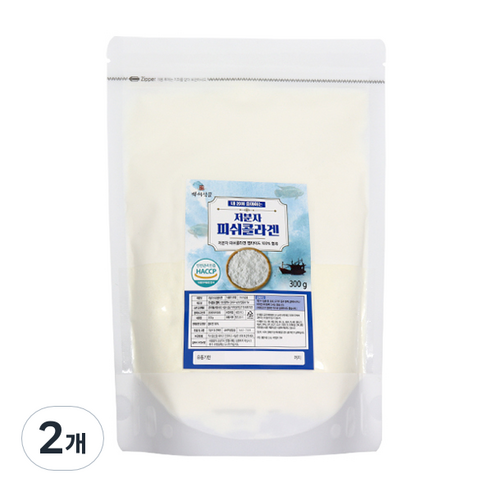 백세식품 저분자 피쉬콜라겐 분말, 300g, 2개