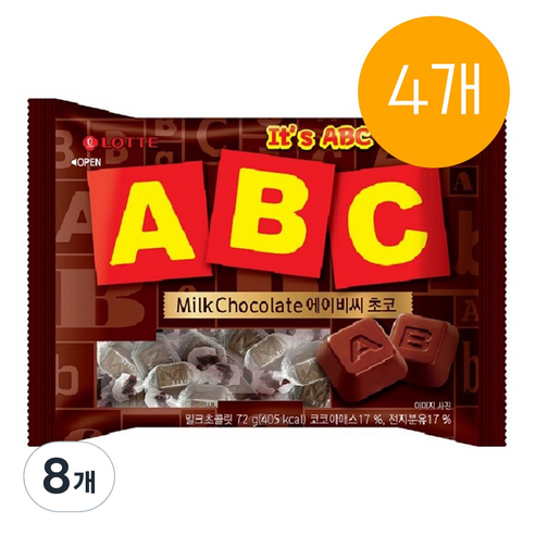 ABC 초코, 72g, 8개