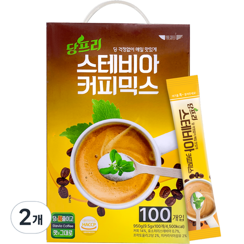 당프리 스테비아 커피믹스, 9.5g, 100개입, 2개