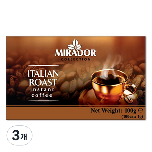 미라도 이탈리안 로스트 커피, 1g, 100개입, 3개