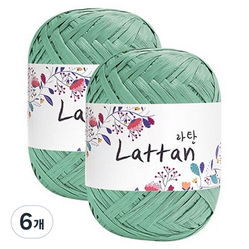 yarna 라탄 2볼 라피아실 40g, 17번(반유광), 6개