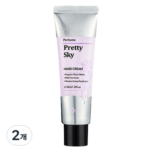 오브라 퍼퓸 핸드크림 프리티 스카이, 2개, 50ml
