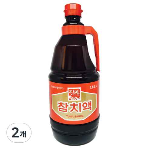 한라 참치액, 1.8L, 2개