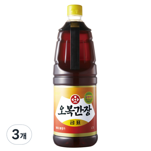 오복 간장 금표, 1.7L, 3개