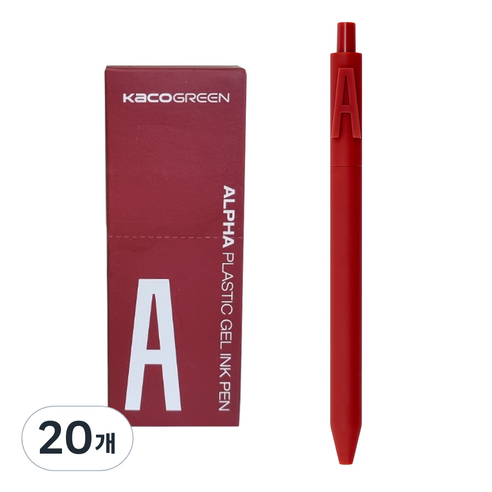 카코 알파 소프트 중성 젤펜 0.5mm, 알파벳 A, 20개