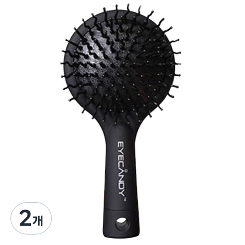아이캔디 레인보우 볼륨S 헤어브러쉬 M, 시크블랙, 2개