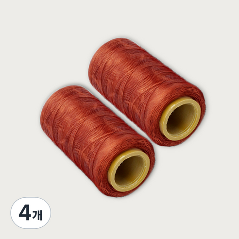 가죽공예 왁스실 초사용 1mm x 220m, 버건디, 4개