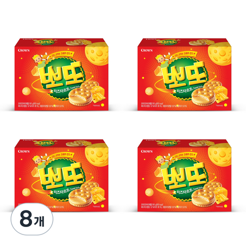 크라운 뽀또 치즈타르트, 161g, 8개