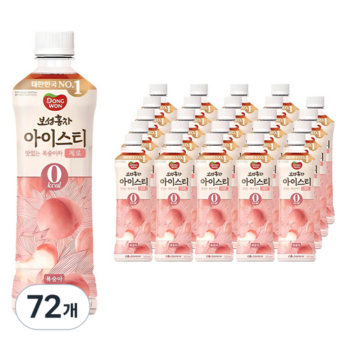 동원보성홍차 아이스티 제로 복숭아, 500ml, 72개