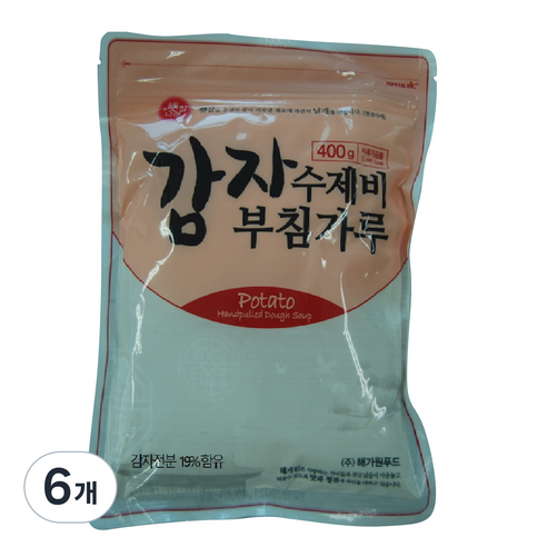 해가원 감자 수제비 부침가루, 400g, 6개