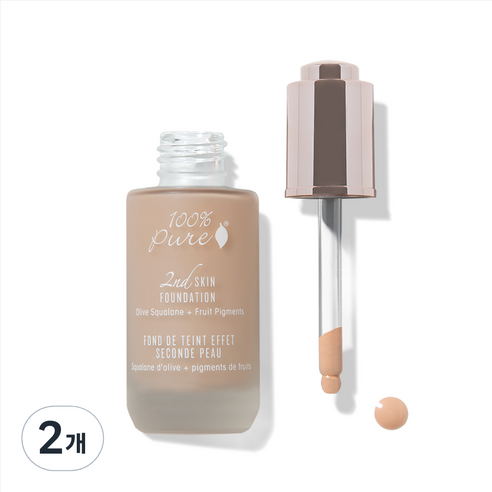 100%퓨어 프루트 피그먼티드 세컨드 스킨 파운데이션 35ml, SHADE 5, 2개
