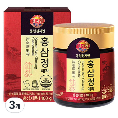 천지인 홍삼정 예작, 100g, 3개