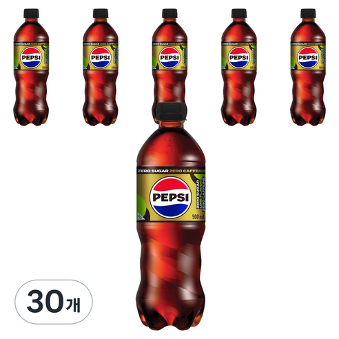펩시 콜라 제로 슈거 라임향 제로 카페인, 500ml, 30개