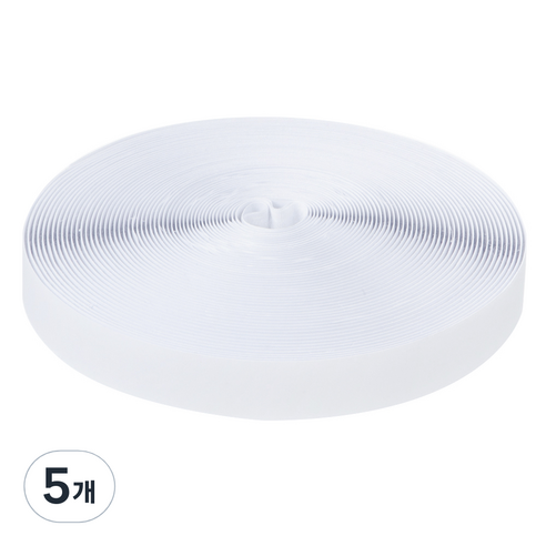 코멧 홈 접착식 찍찍이 테이프 보들이 화이트 25mm x 18m, 5개