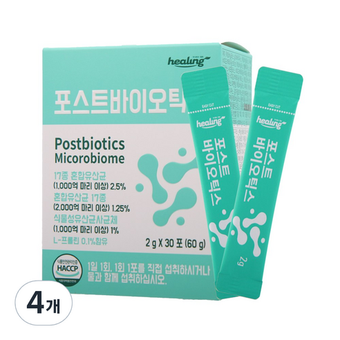힐링 포스트바이오틱스 30p, 4개, 60g