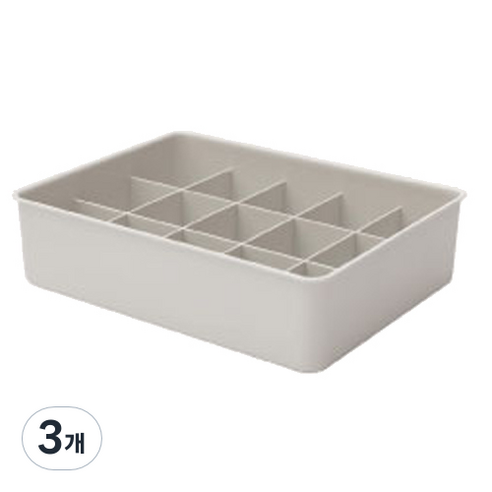 올리브엣 프리미엄 칸칸이 다용도 정리함 15칸, 그레이, 3개
