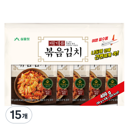 심플잇 파기름 볶음김치, 80g, 15개