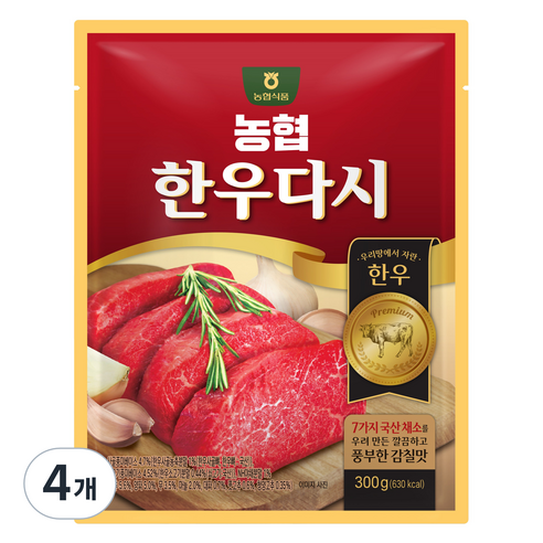 농협식품 한우다시, 4개, 300g