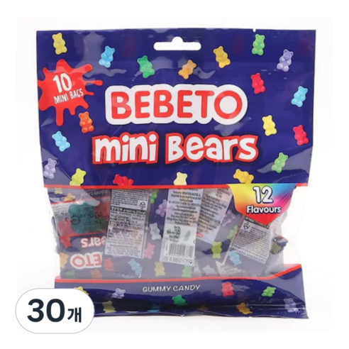 베베토 미니 베어 젤리, 100g, 30개
