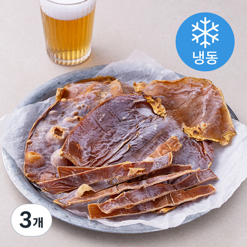 해맑은푸드 마른오징어 몸통 5미 (냉동), 250g(소), 3개