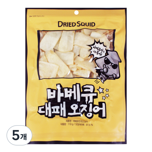리프레쉬 바베큐 대패오징어, 110g, 5개