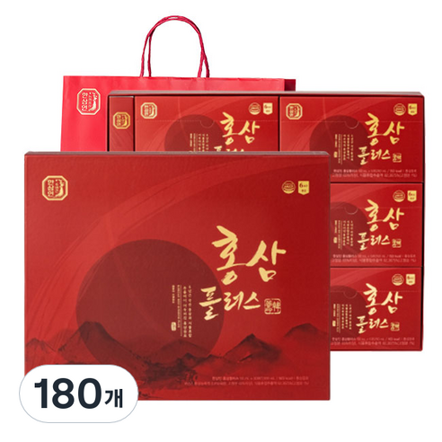 한삼인 홍삼플러스 + 쇼핑백, 50ml, 180개