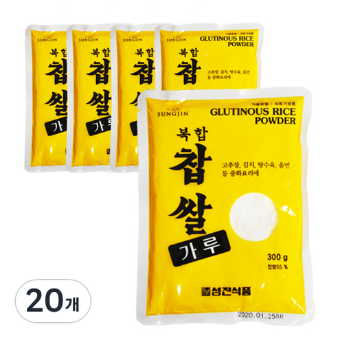 성진 복합 찹쌀 가루, 300g, 20개
